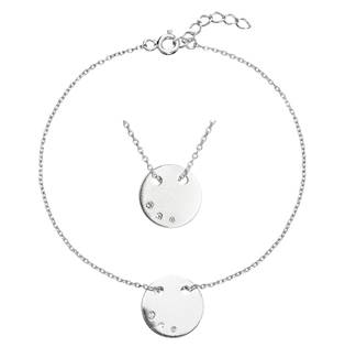 Stříbrný náhrdelník a náramek s krystaly Crystals from Swarovski®