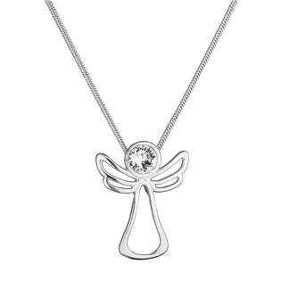 Stříbrný náhrdelník anděl se Swarovski krystalem