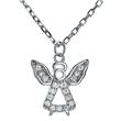 Stříbrný náhrdelník anděl