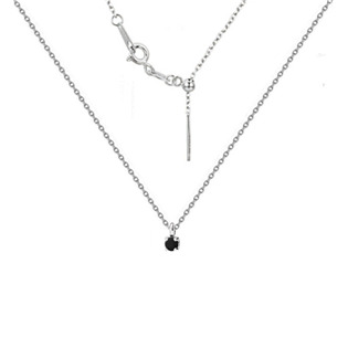 Stříbrný náhrdelník černý zirkon