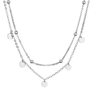 Stříbrný náhrdelník dvouřadý