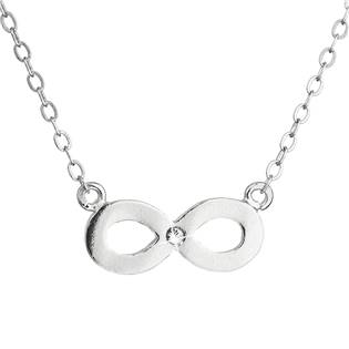 Stříbrný náhrdelník infinity - nekonečno s Crystals from Swarovski®
