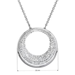 Stříbrný náhrdelník kruh s krystaly Crystals from Swarovski® 