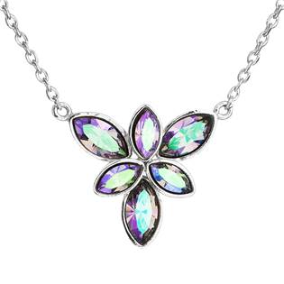 Stříbrný náhrdelník kytička s Crystals from Swarovski® Paradise Shine