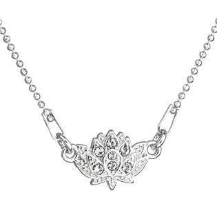 Stříbrný náhrdelník kytička s kamínky Crystals from Swarovski®