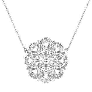 Stříbrný náhrdelník mandala