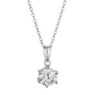 Stříbrný náhrdelník MIA moissanite