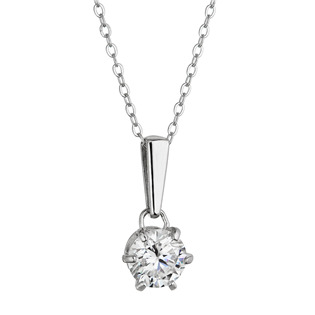 Stříbrný náhrdelník MIA moissanite