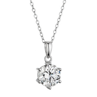 Stříbrný náhrdelník MIA moissanite