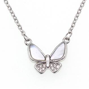 Střibrný náhrdelník motýlek