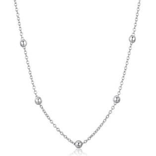Stříbrný náhrdelník s drobnými kuličkami, délka 40 cm