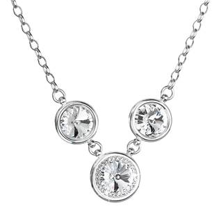 Stříbrný náhrdelník s kameny Crystals from Swarovski® Crystal