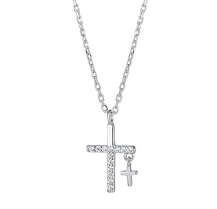 Střibrný náhrdelník s křížky