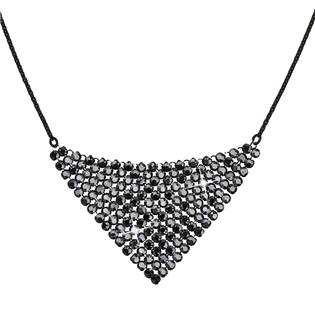 Stříbrný náhrdelník s krystaly Crystals from Swarovski® Black