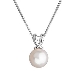 Stříbrný náhrdelník s kulatou říční perlou