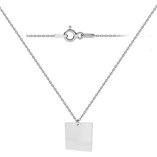 Stříbrný náhrdelník s malou destičkou