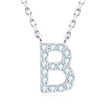 stříbrný náhrdelník moissanit moissnite písmeno B
