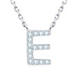 stříbrný náhrdelník moissanit moissnite písmeno E