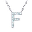 stříbrný náhrdelník moissanit moissnite písmeno F