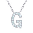 stříbrný náhrdelník moissanit moissnite písmeno G