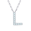 stříbrný náhrdelník moissanit moissnite písmeno L