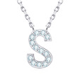 stříbrný náhrdelník moissanit moissnite písmeno S