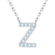 stříbrný náhrdelník moissanit moissnite písmeno Z