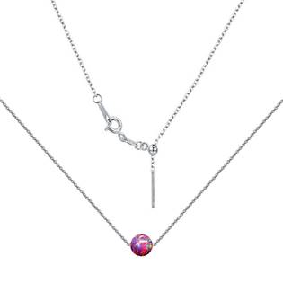 Stříbrný náhrdelník s opálem - kulička 5 mm