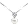 Stříbrný perlový náhrdelník pravé perly