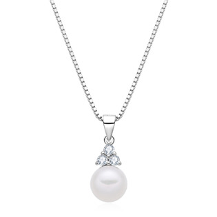 Střibrný náhrdelník s přírodní perlou