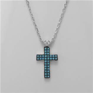 Stříbrný náhrdelník s přívěškem křížek