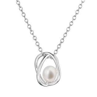Stříbrný náhrdelník s říční perličkou