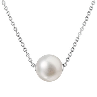 Stříbrný náhrdelník s říční perlou na řetízku
