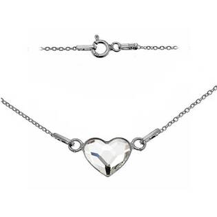 Stříbrný náhrdelník se srdcem Crystals from Swarovski® Crystal