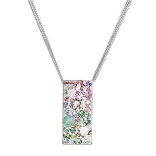 Stříbrný náhrdelník se Swarovski krystaly, Sakura
