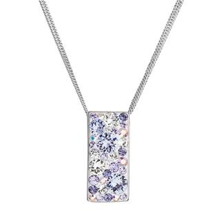 Stříbrný náhrdelník se Swarovski krystaly, Violet