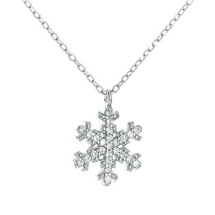 Stříbrný náhrdelník sněhová vločka