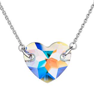 Stříbrný náhrdelník srdce Crystals from Swarovski® AB