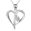 stříbrný náhrdelník srdce srdce