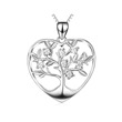 stříbrný náhrdelník srdce matka a dítě