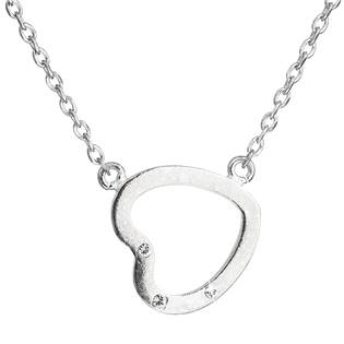 Stříbrný náhrdelník srdíčko s Crystals from Swarovski® Crystal