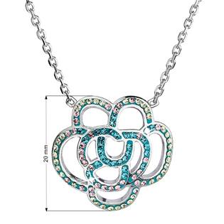 Stříbrný náhrdelník srůže s barevnými krystaly Crystals from Swarovski® 