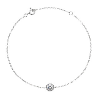 Stříbrný náramek AMELIA moissanite