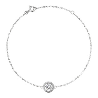 Stříbrný náramek AURORA moissanite