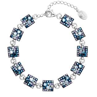 Stříbrný náramek s krystaly Crystals from Swarovski® Blue Style