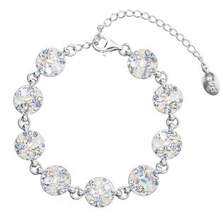 Stříbrný náramek s krystaly Crystals from Swarovski® Light Sapphire