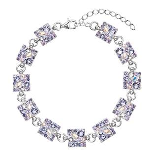 Stříbrný náramek s krystaly Crystals from Swarovski®, Violet