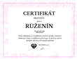 certifikát náramek růženín strana 1