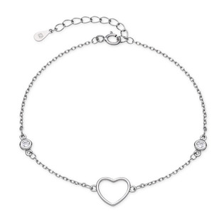 Stříbrný náramek se srdíčkem