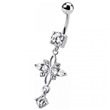 stříbrný piercing do pupíku